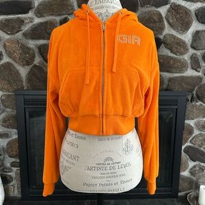 I.AM.GIA Cropped Orange Hoodie